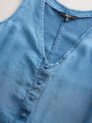 Desteñido - Lightweight TENCEL™ Denim Playsuit - Imagen 6 de 7