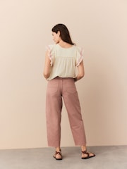 Raspberry Pink Crop Barrel Leg Jeans - Image 3 of 3