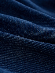Azul oscuro - Lightweight Zip Through Denim 100% Cotton Playsuit - Imagen 7 de 8