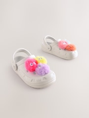 White Fluffy Monster Clogs - Image 1 of 5