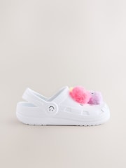 White Fluffy Monster Clogs - Image 2 of 5