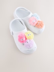White Fluffy Monster Clogs - Image 3 of 5