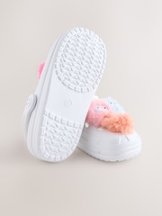 White Fluffy Monster Clogs - Image 4 of 5