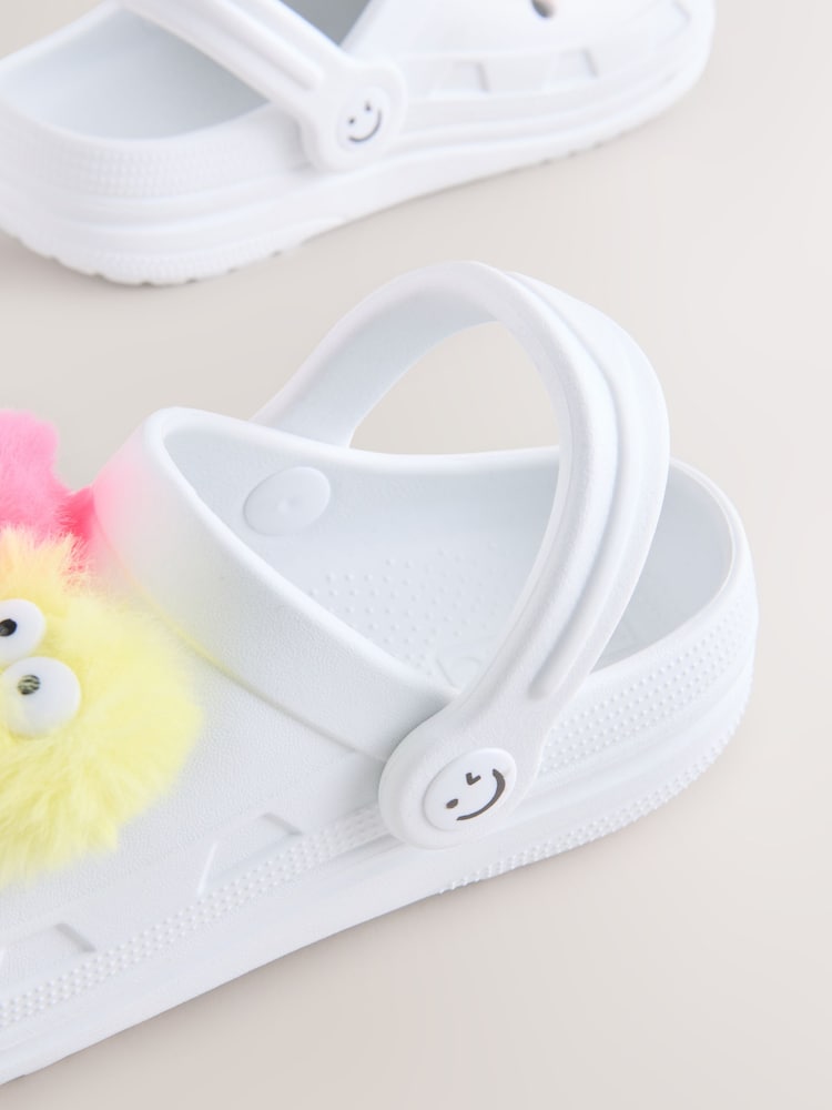 White Fluffy Monster Clogs - Image 5 of 5