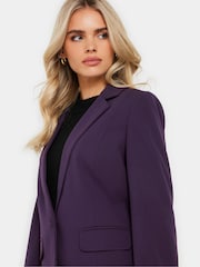 M&Co Purple Petite Button Cuff Blazer - Image 4 of 5