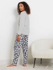 M&Co Heart Print Borg Pyjama Lounge Set - صورة 3 من 5