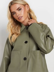 PixieGirl Petite Green Faux Leather Pocket Jacket - Image 4 of 5