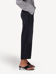 Citizens of Humanity Black Lyra Wide Leg Crop Jeans - Image 3 of 6