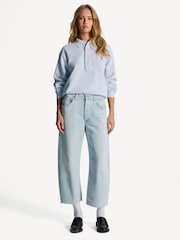 Citizens of Humanity Sailor Blue Ayla Raw Hem Relaxed Crop Jeans - Image 1 of 4