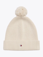 Tommy Hilfiger Natural 100% Cotton Pom Pom Beanie - Image 3 of 6