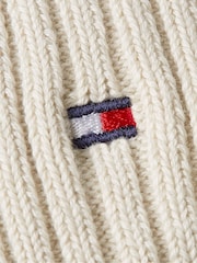 Tommy Hilfiger Natural 100% Cotton Pom Pom Beanie - Image 6 of 6