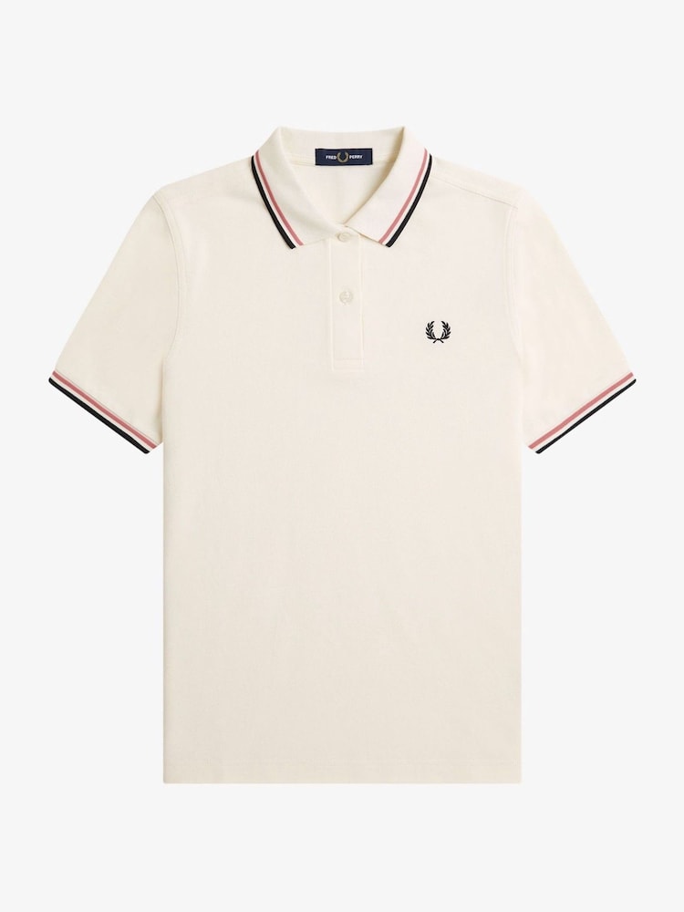 قميص بولو بحافة مزدوجة من Fred Perry  - صورة 1 من 3