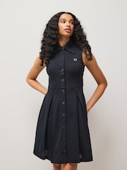 Fred Perry Texture Front Knitted Dress - Image 1 of 6