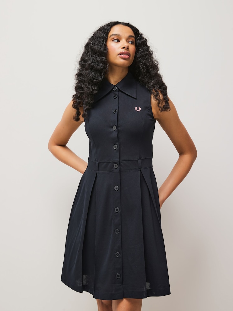 Fred Perry Texture Front Knitted Dress - Image 1 of 6