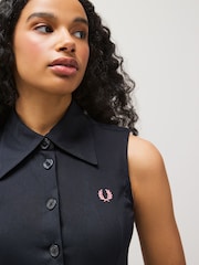 Fred Perry Texture Front Knitted Dress - Image 3 of 6