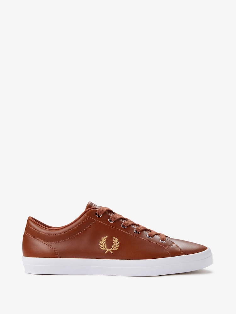 Fred Perry Baseline Lear Trainers - Image 1 of 4