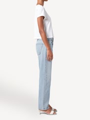 AGOLDE Force Blue 90's Crop Mid Rise Straight Jeans - Image 3 of 7