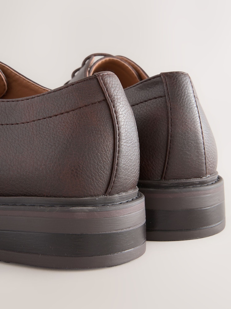 Brown Smart Casual Derby Shoes - Image 5 of 5