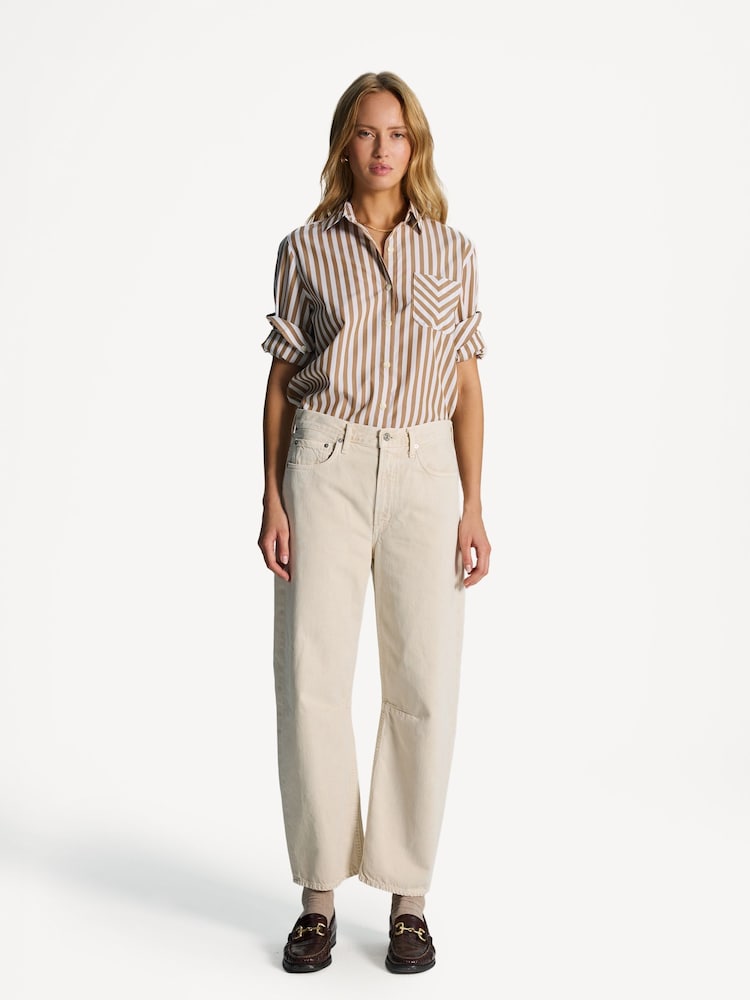 Citizens of Humanity Cream Miro Relaxed Barrel Jeans - Image 1 of 5