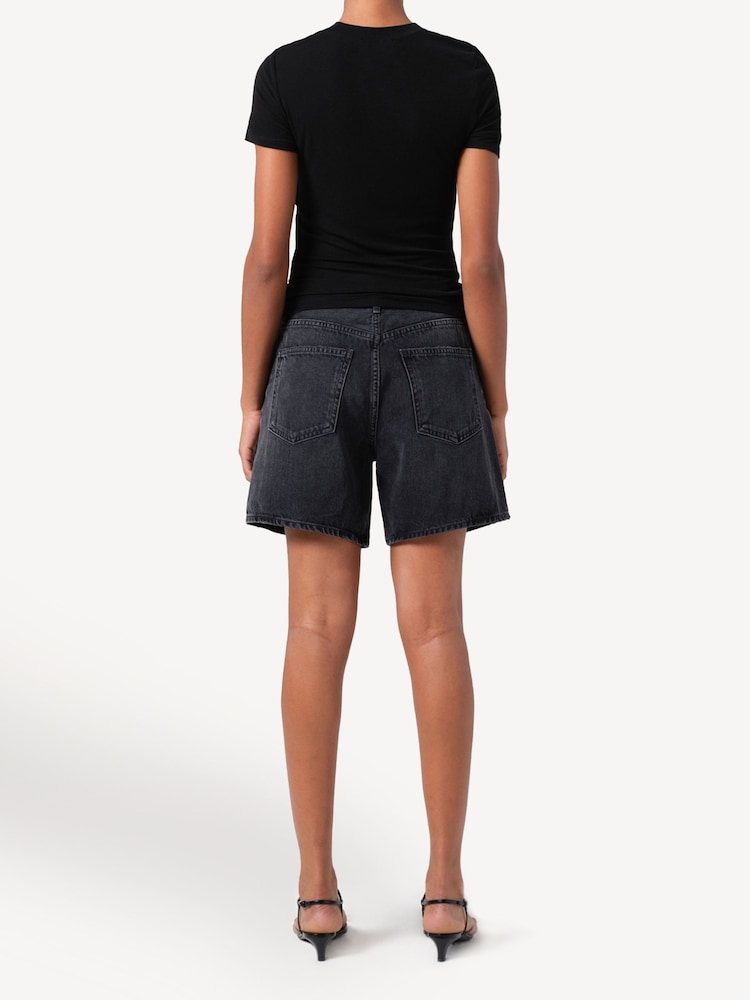 AGOLDE Black Dame Shorts - Image 2 of 6 AGOLDE Black Dame Shorts - Image 2 of 6