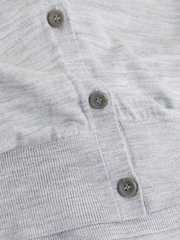 Calvin Klein Grey Regular Fit Wool Blend Cardigan - Image 3 of 3