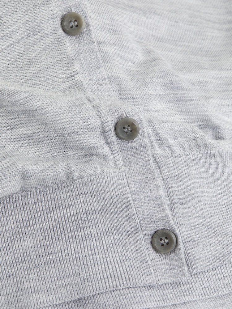 Calvin Klein Grey Regular Fit Wool Blend Cardigan - Image 3 of 3