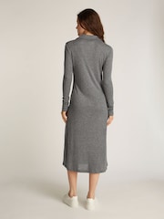 Calvin Klein Grey Slim Wool Blend Jersey Midi Dress - Image 2 of 6