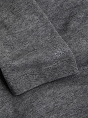 Calvin Klein Grey Slim Wool Blend Jersey Midi Dress - Image 6 of 6