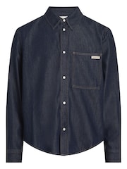 Calvin Klein Blue Regular Fit Denim Shirt - Image 1 of 4