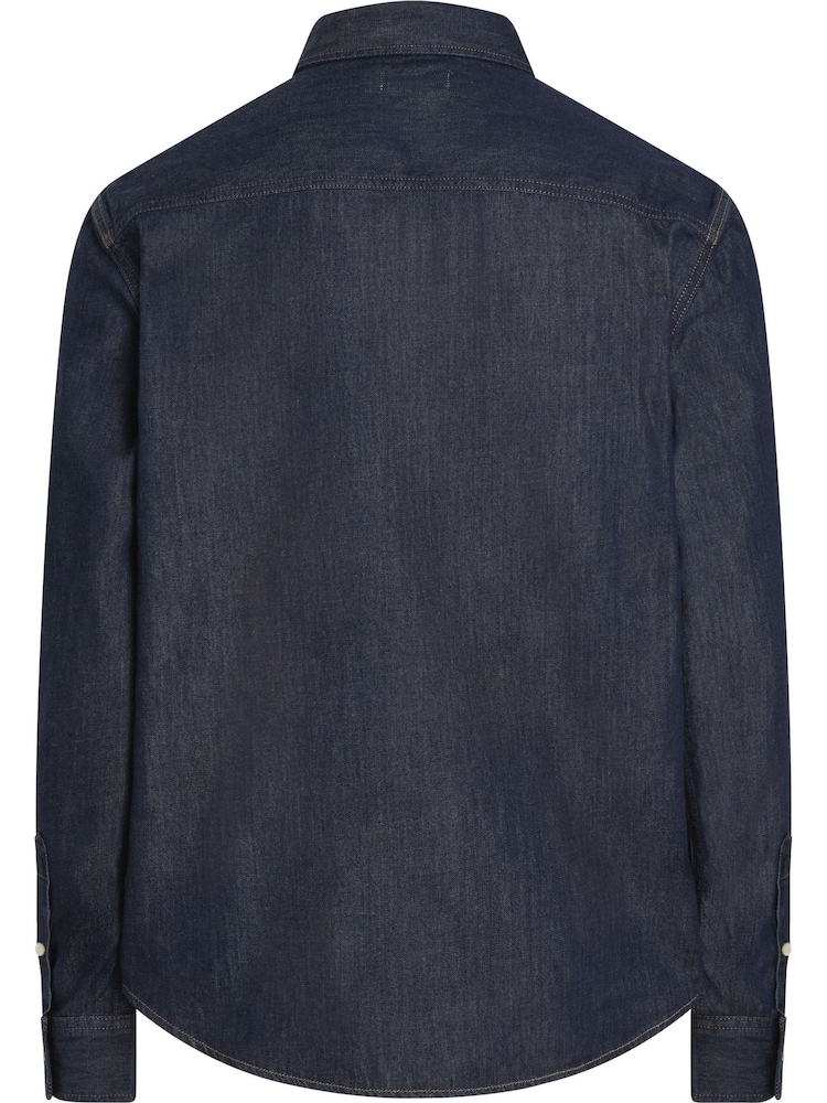 Calvin Klein Blue Regular Fit Denim Shirt - Image 2 of 4
