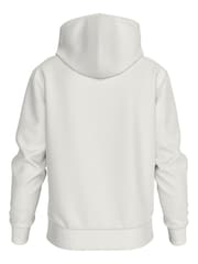 Calvin Klein White Relaxed Monologo Hoodie - Image 2 of 5