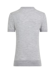 Calvin Klein Grey Regular Fit Wool Blend T-Shirt Jumper - Image 2 of 3