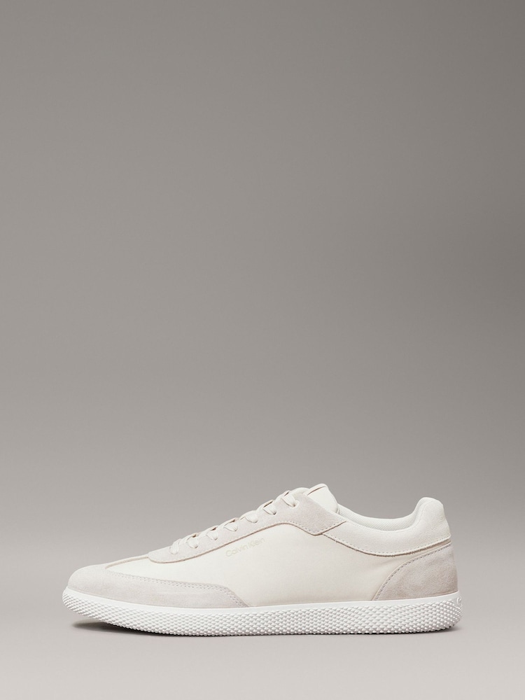 Calvin Klein Grey Lace Up Nylon Low Trainers - Image 3 of 7