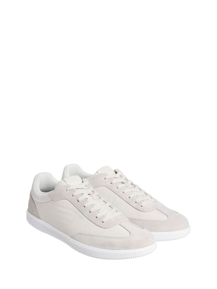 Calvin Klein Grey Lace Up Nylon Low Trainers - Image 4 of 7