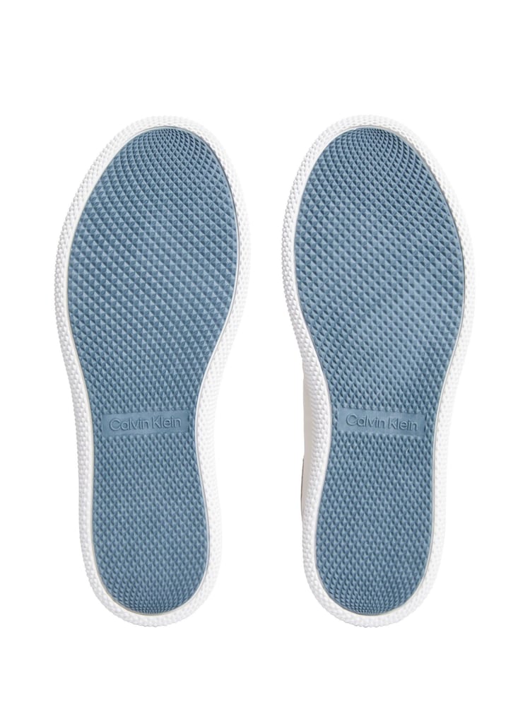 Calvin Klein Grey Lace Up Nylon Low Trainers - Image 7 of 7