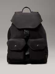 Calvin Klein Black Flap Backpack - Image 1 of 5