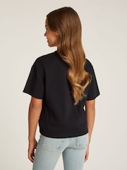 Calvin Klein Black Boxy Monogram 100% Cotton T-Shirt - Image 2 of 5
