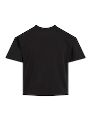 Calvin Klein Black Boxy Monogram 100% Cotton T-Shirt - Image 5 of 5