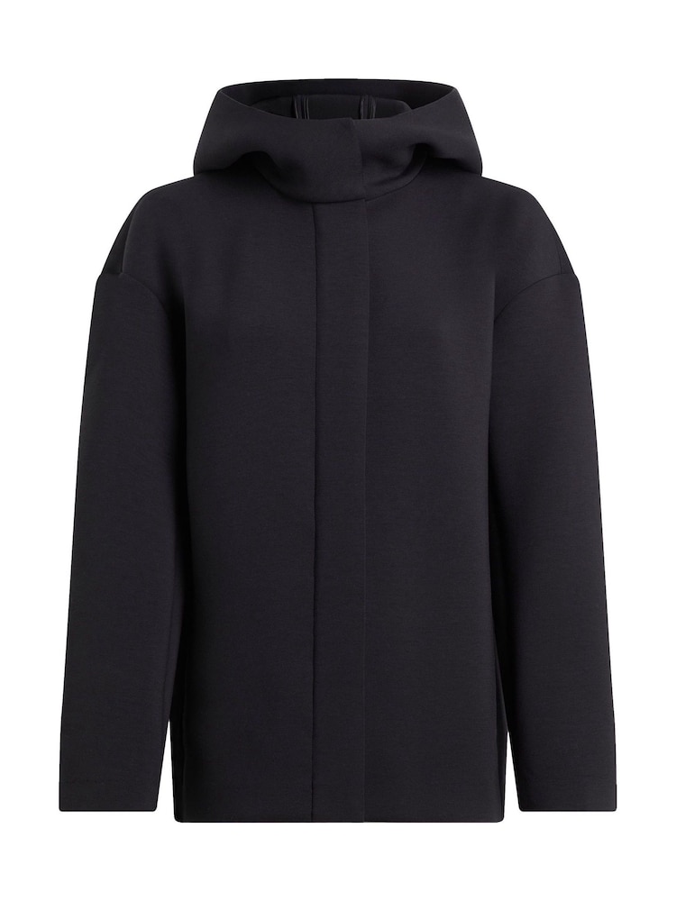 Calvin Klein Black Tailored Scuba Hooded Short Jacket - Image 1 of 2