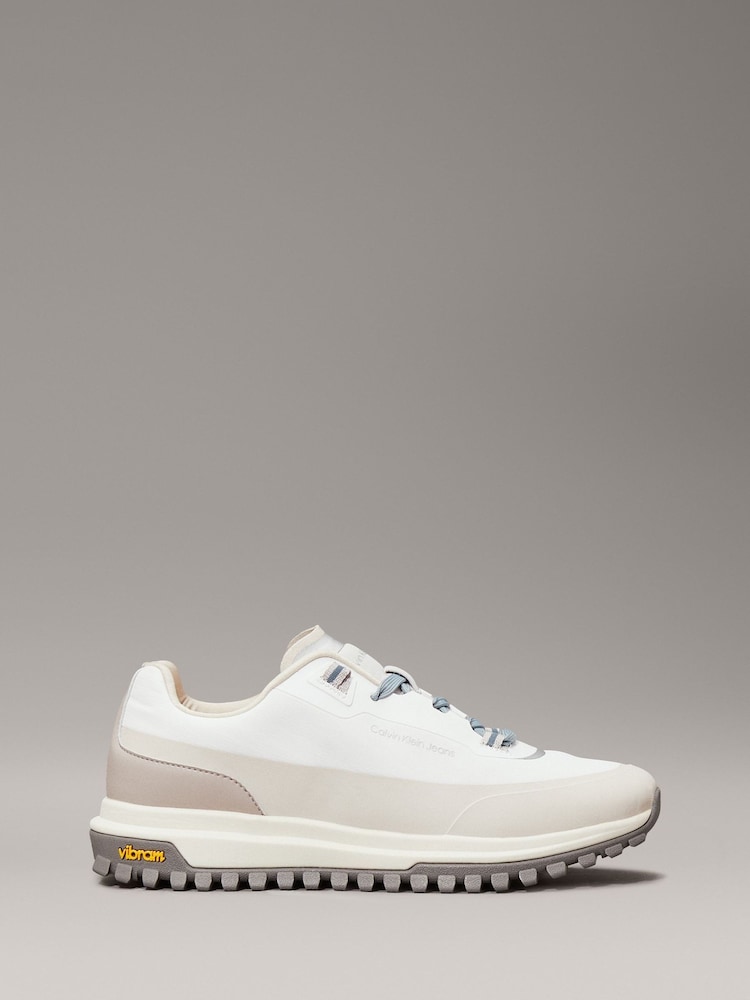 Calvin Klein White Vibram Runner Trainers - Image 1 of 7