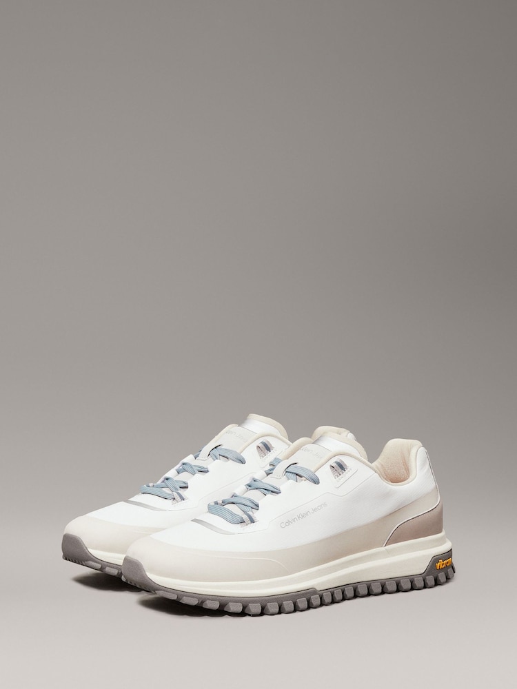 Calvin Klein White Vibram Runner Trainers - Image 3 of 7