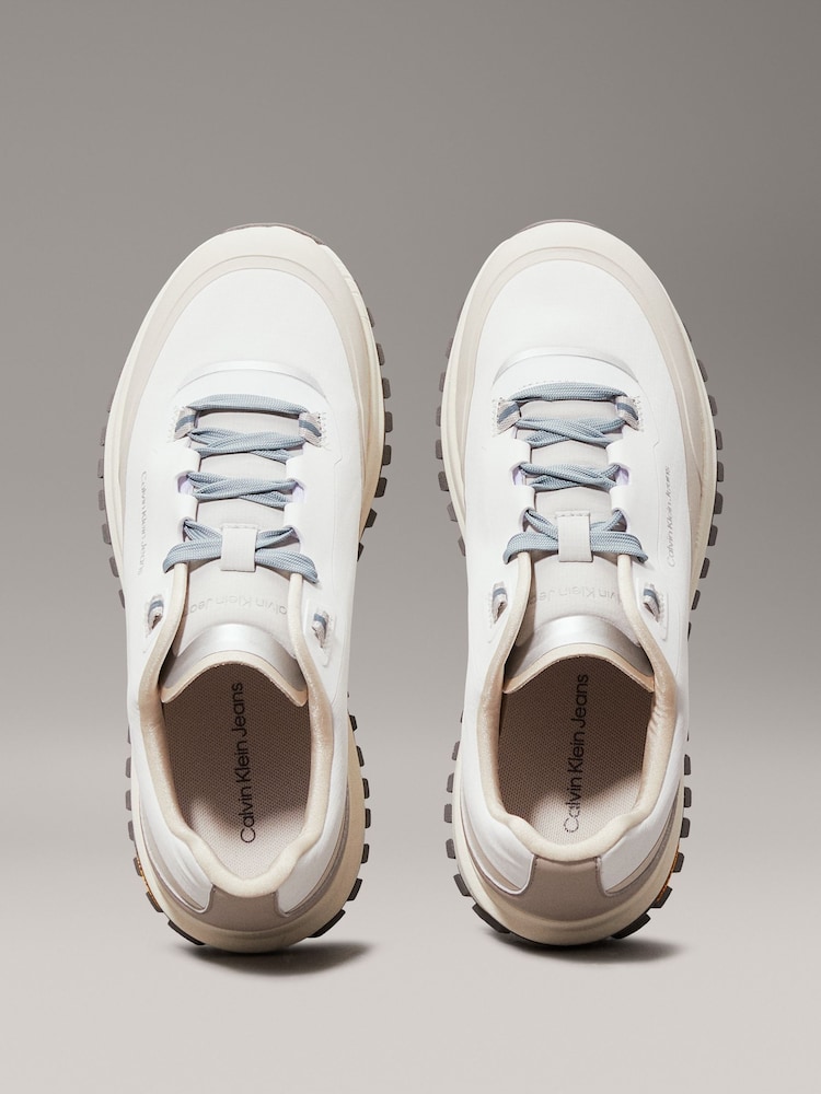 Calvin Klein White Vibram Runner Trainers - Image 5 of 7