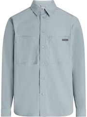 Calvin Klein Blue Relaxed 100% Cotton Poplin Shirt - Image 2 of 5