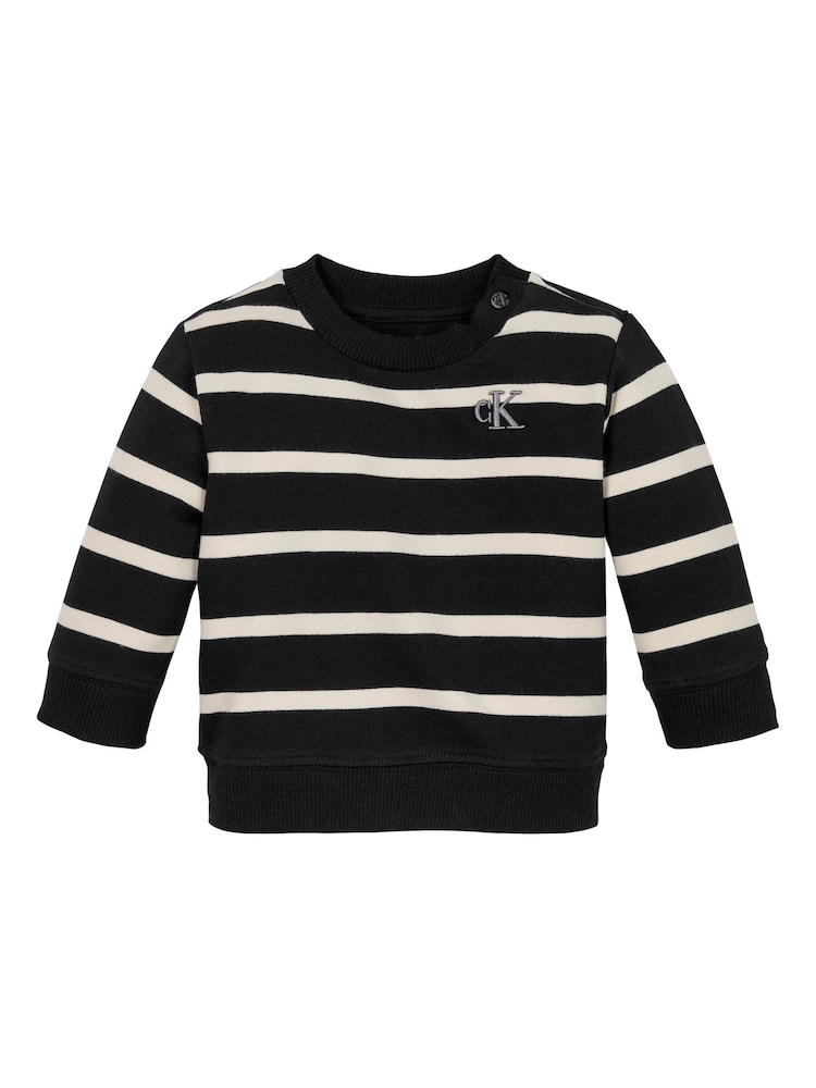 Calvin Klein Stripe Crew Neck Sweatshirt - Imagen 1 de 1