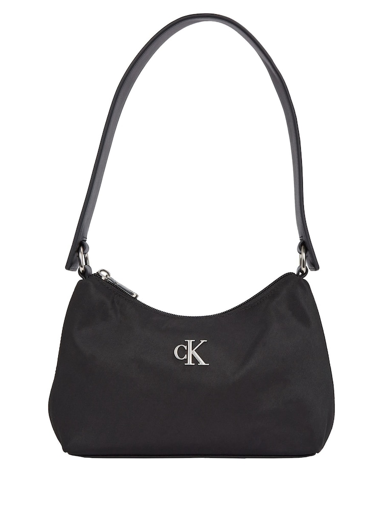 Calvin Klein Black Sleek Nylon Shoulder Bag - Image 1 of 5