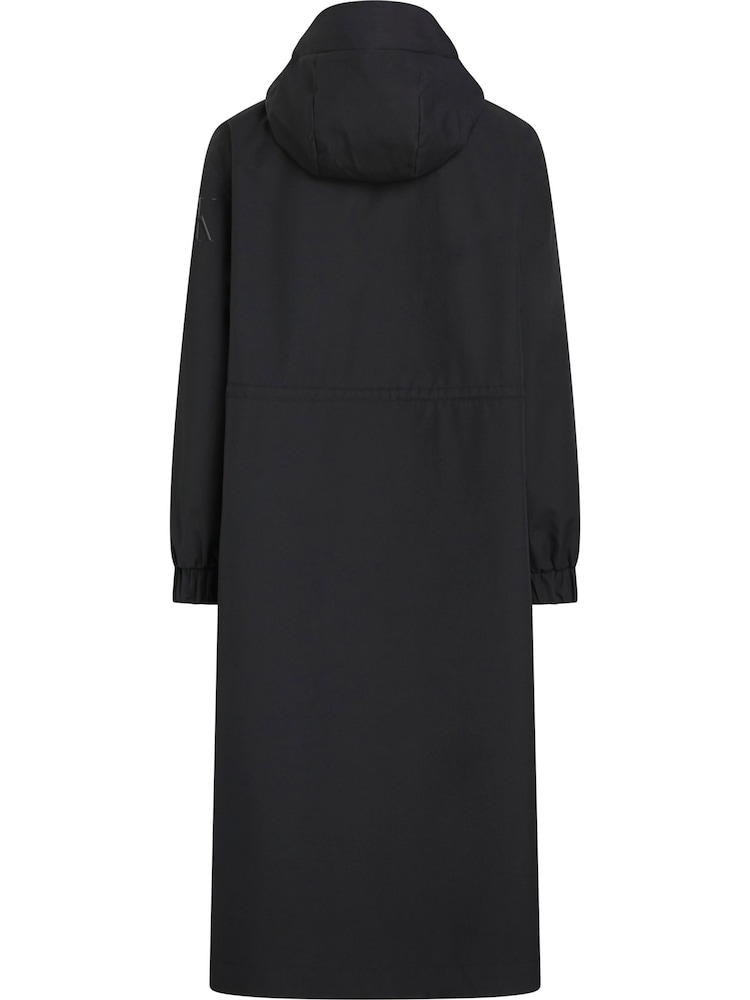Calvin Klein Black Technical Long Jacket - Image 2 of 5