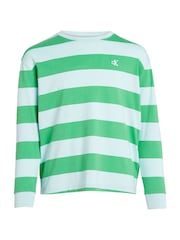 Calvin Klein Green 100% Cotton Shifted Picture Long Sleeve T-Shirt - Image 4 of 5