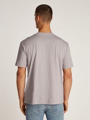 Коричневий - Calvin Klein 100% Cotton Monologo футболки - Image 2 of 6
