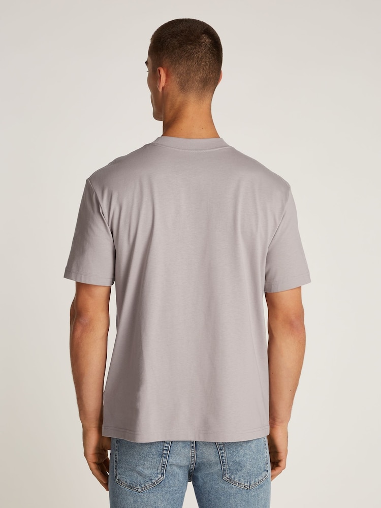 Коричневий - Calvin Klein 100% Cotton Monologo футболки - Image 2 of 6