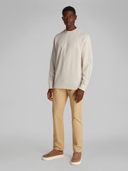 Calvin Klein Cream Washed 100% Cotton Sweatshirt - Image 2 of 6